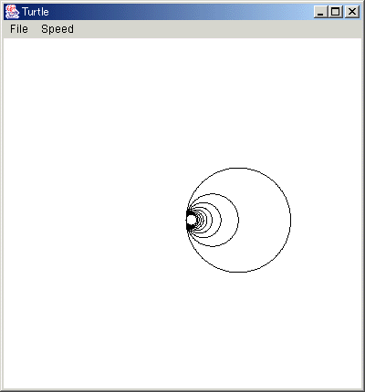 図 6.4.1.2 たくさんの円を書くプログラム