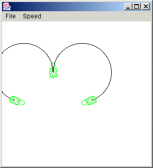 図 7.2.1.2 2匹のタートルを使うプログラム